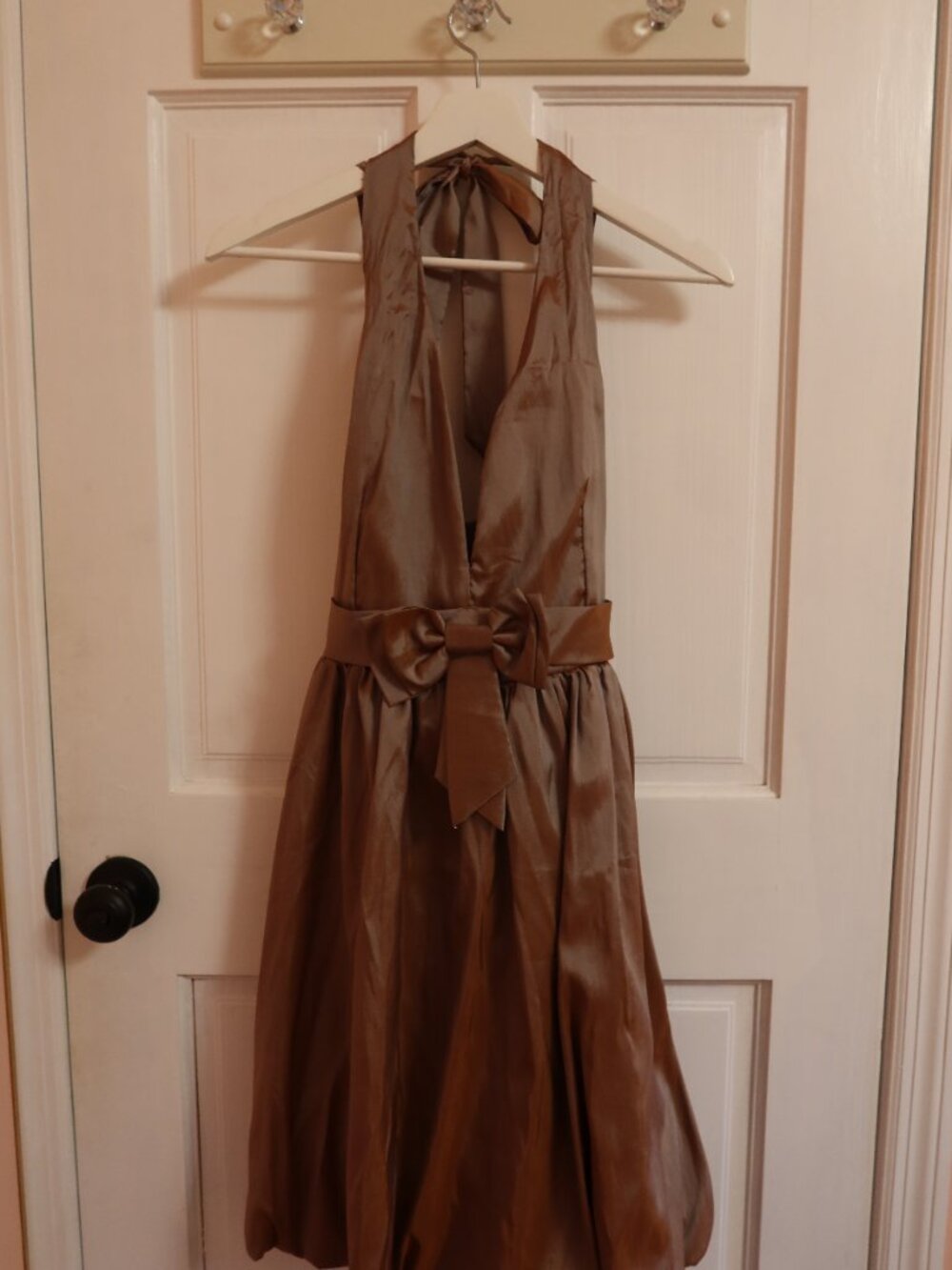 Brown halter bow dress NWT, Leeyoung (Korean brand) XXL